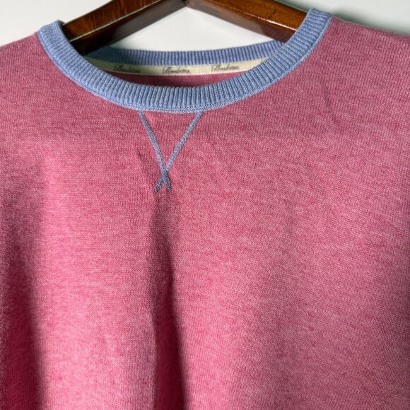 Stenstroms Cotton Cashmere Knit Sweater Pulloever Men's Size XXL Pink Blue - Picture 7 of 13